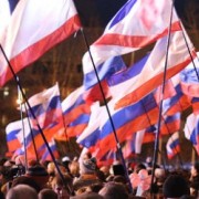 Bandiere russe in Crimea